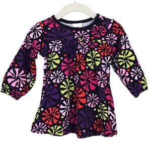 Hanna Andersson Groovy Long Sleeve Dress 70cm 6-12 months